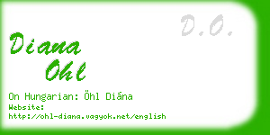 diana ohl business card