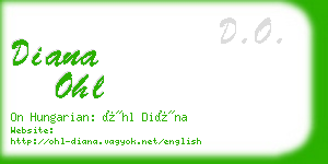 diana ohl business card